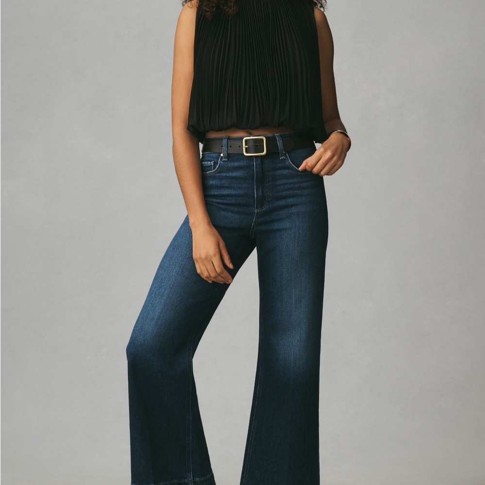 PAIGE Anessa high waist wide leg crop jeans size 25